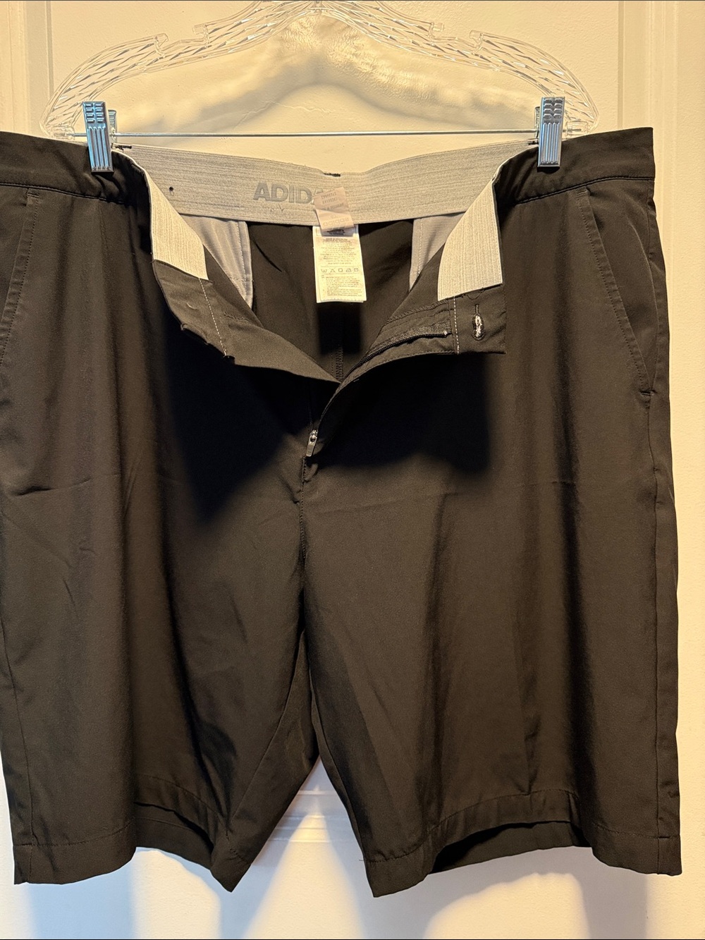 adidas Black Men's Flat Front Shorts